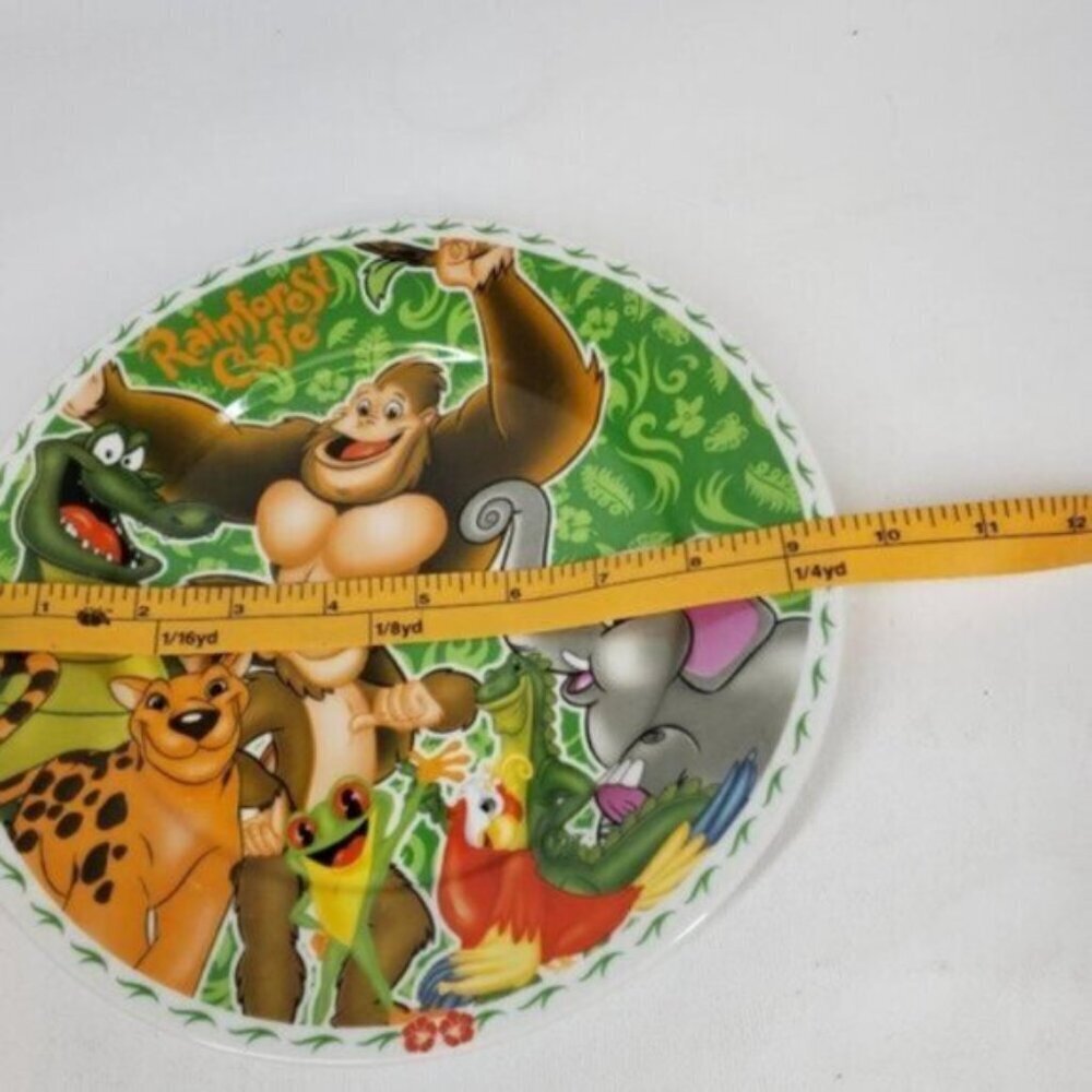 Vintage Rainforest Cafe 3 Piece Place Setting Bowl Salad Dinner Plate Br… - Picture 13 of 13